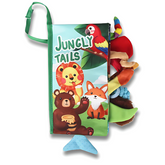 0–36M Interactive Cloth Baby Book — Sensory Tail Puzzle with Crinkle & Squeaker